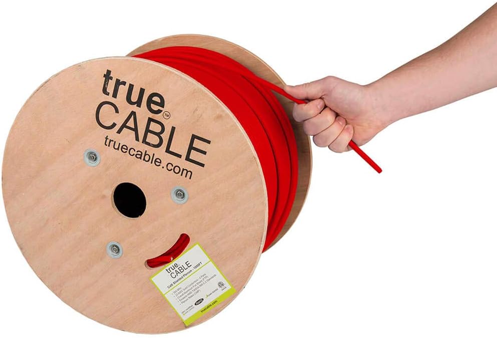1000ft White 23AWG Solid Bare Copper Bulk Ethernet Cable X36892