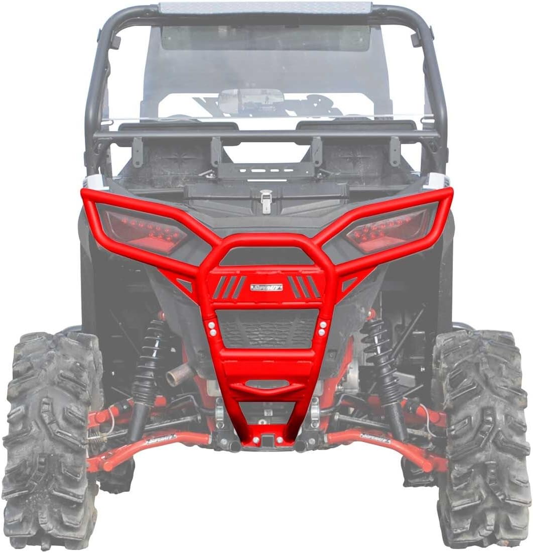 Red 1.75" Heavy-Duty Steel Tubing Rear Bumper Q811930
