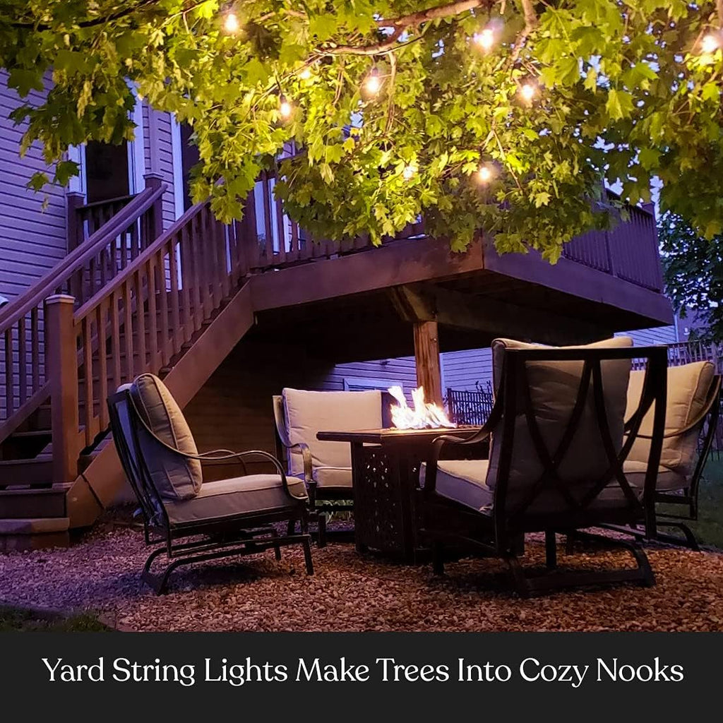 Waterproof Outdoor String Lights with 48 Ft Dimmable Edison Bulbs Q7361