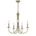 5-Light Metal Chandelier Antique Brass U77421