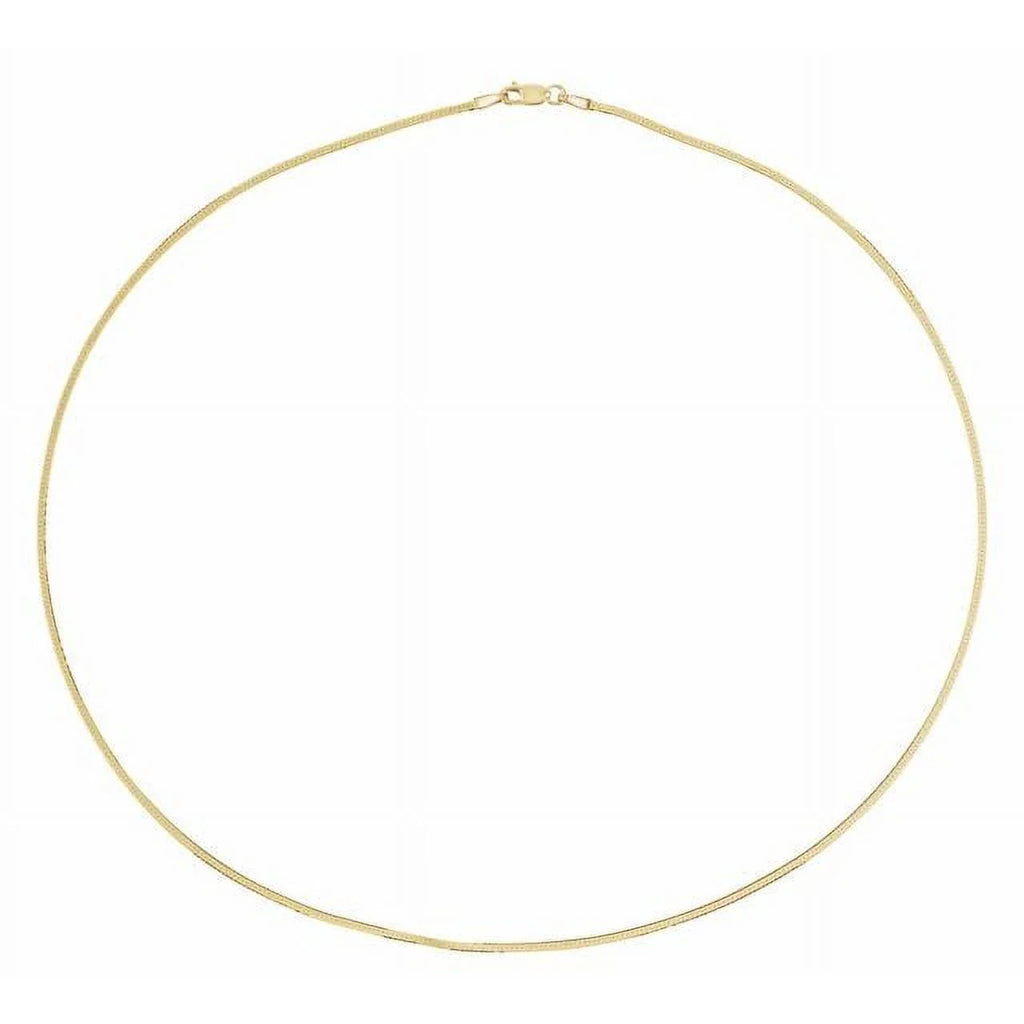 14K Yellow 1.6 mm Herringbone 24" Chain D1671