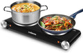 1800W Portable Electric Double Burner Cast Iron Cooktop with 7 Power Levels Q134
