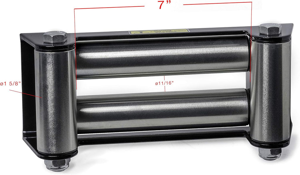 4 Way Winch Roller Fairlead 10in Universal Mount Cable Guide Heavy Duty Pack of 2 G3511