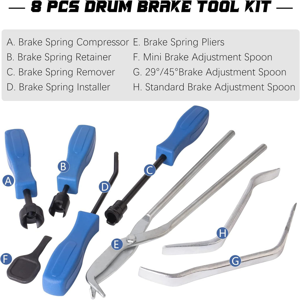 18Pcs Disc Brake Caliper Tool Set & 8Pcs Drum Brake Tool Kit N3483