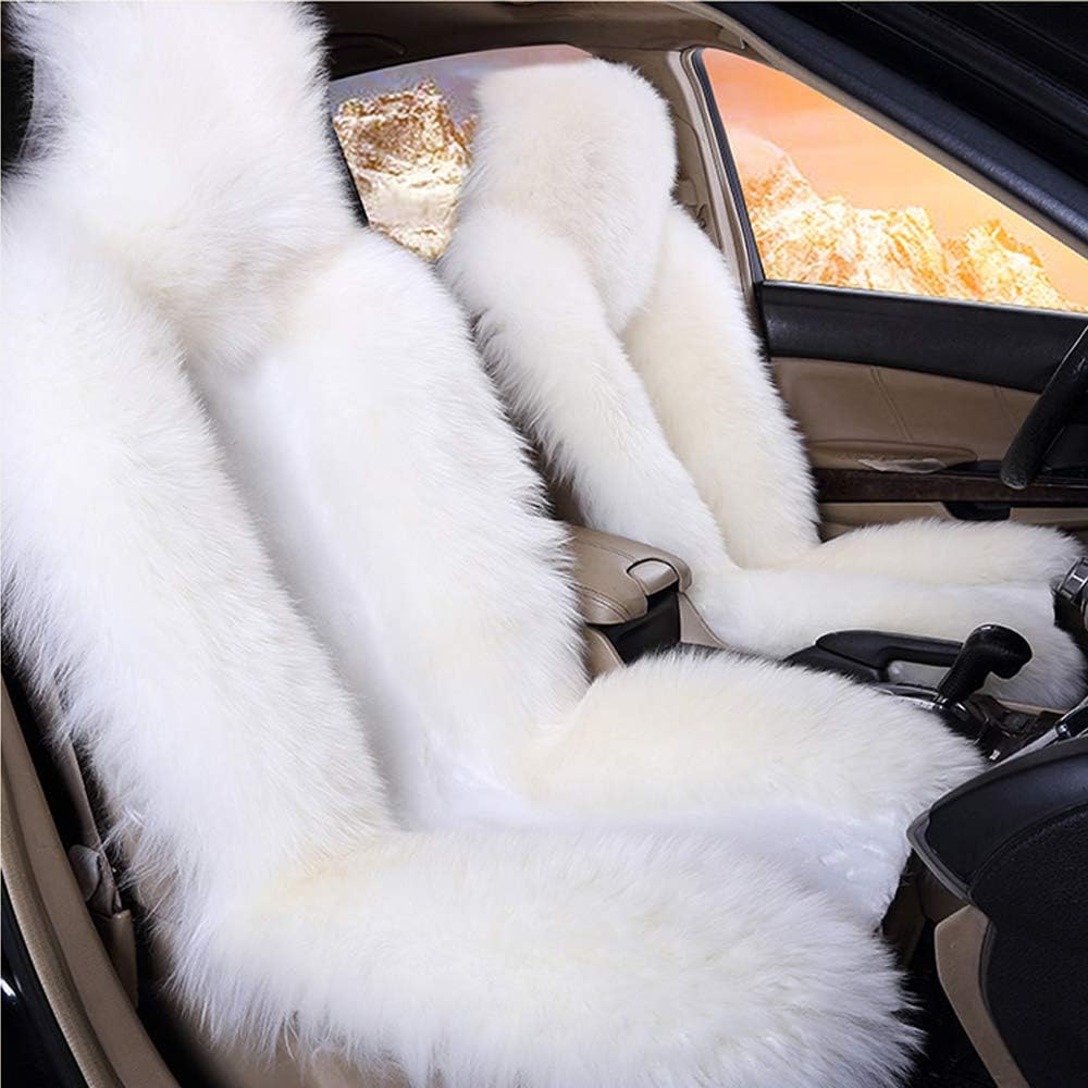 Genuine Australia Sheepskin Wool Front Seat Cover Grey Tips (1 Piece) N7808