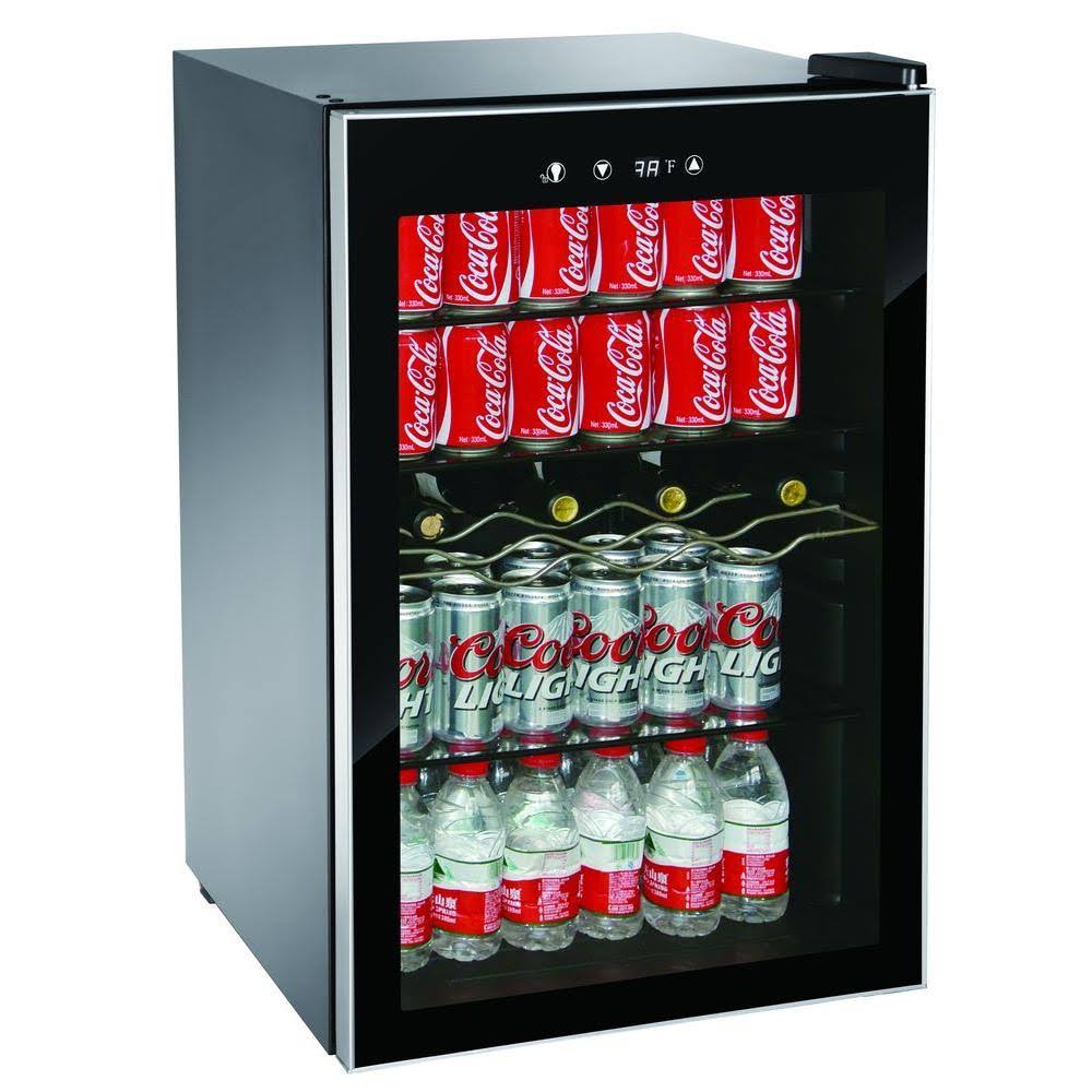 Black Freestanding Beverage and Wine Refrigerator U901