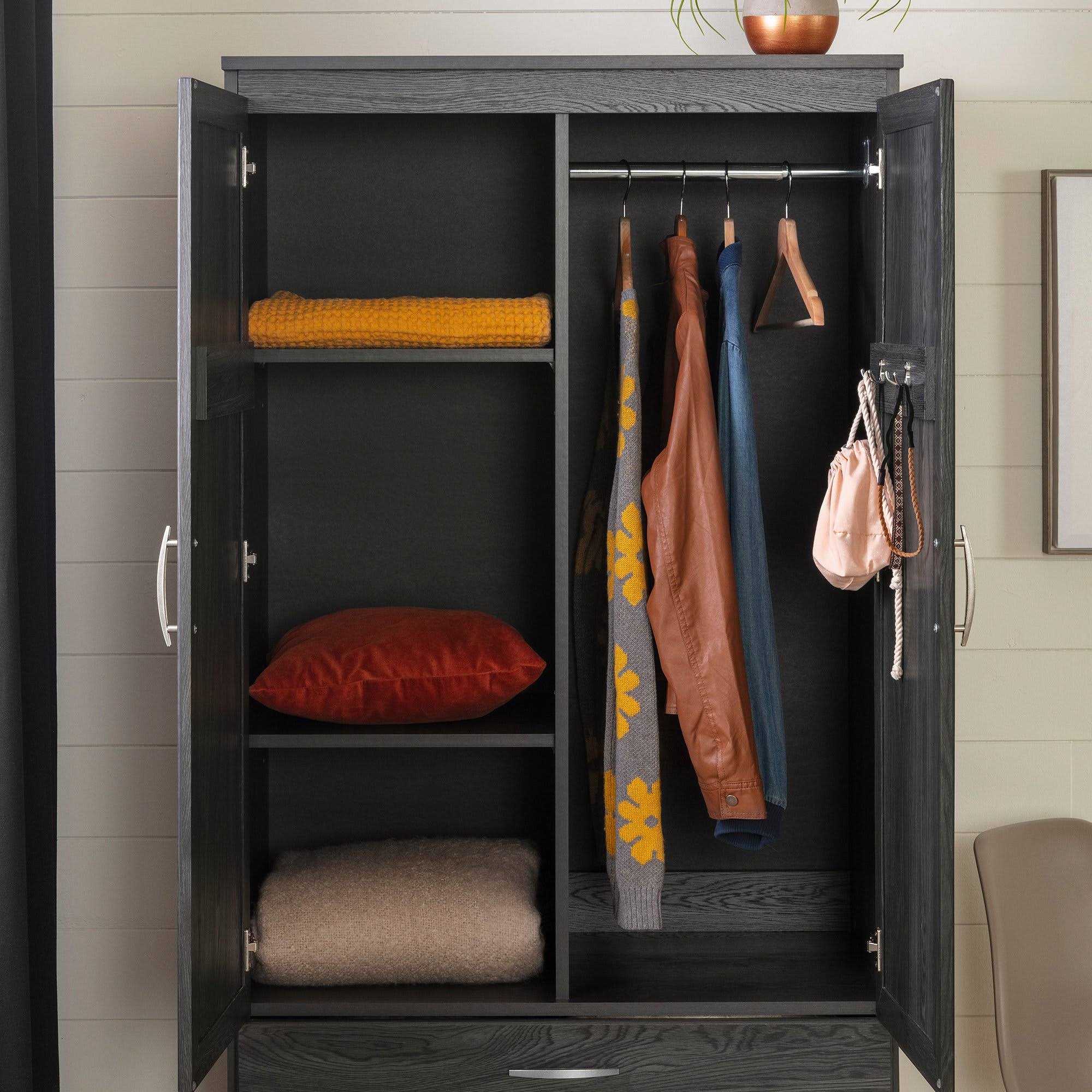 Gray Oak Wardrobe Armoire V425552