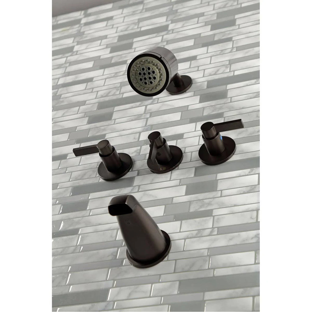 Oil Rubbed Bronze Three-Handle Tub and Shower Faucet Z9751