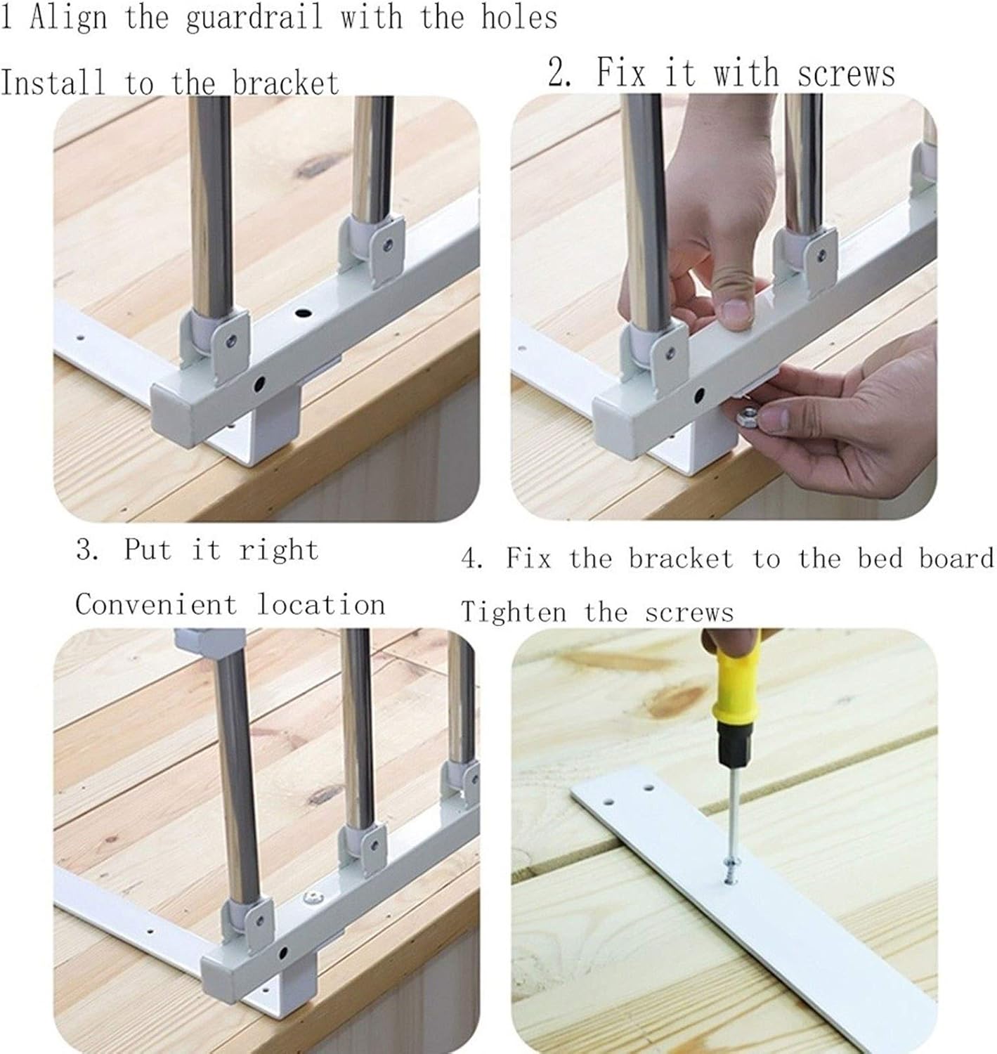 Safety Side Rail for Adults Kids Handicap Medical Bed Assisting Rails (95x40cm) N725204