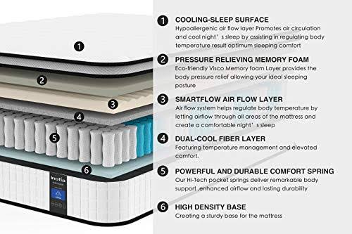 Queen 10 inch Memory Foam Hybrid Innerspring Mattress L888464