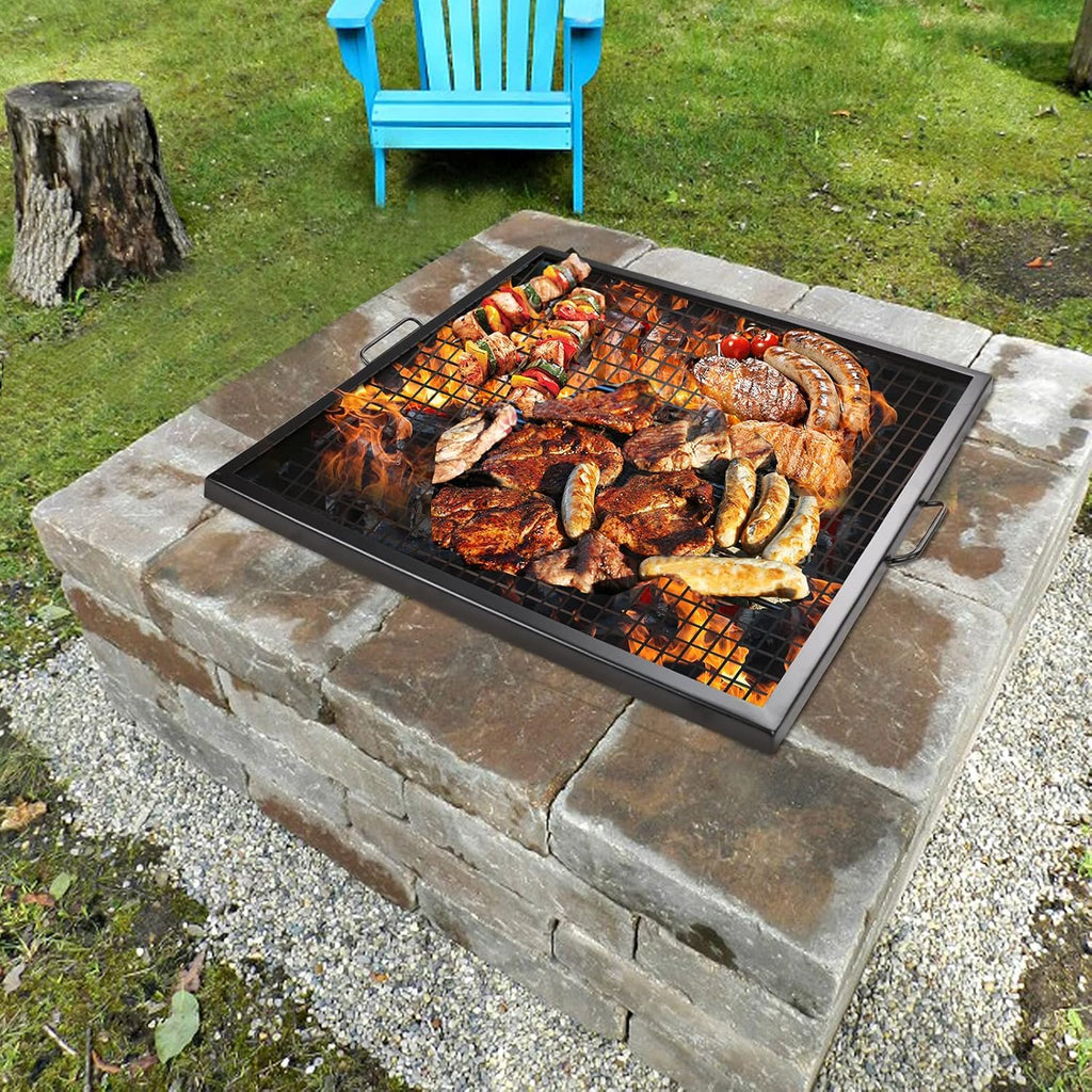 36×36inch Steel Campfire Grill Grate with Handles N1070