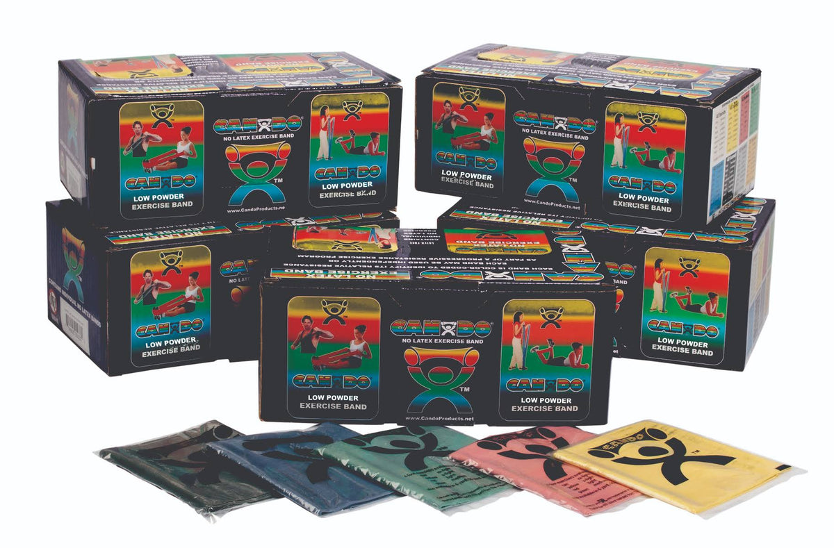 Low Powder Exercise Band - Box of 40, 5-Piece Set T765