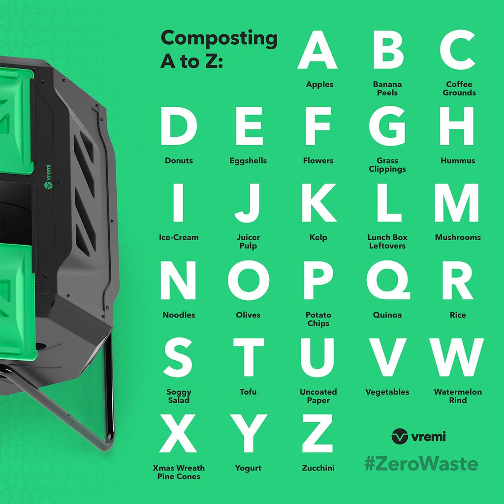 Dual Chamber 42 gal Outdoor Compost Bin V768