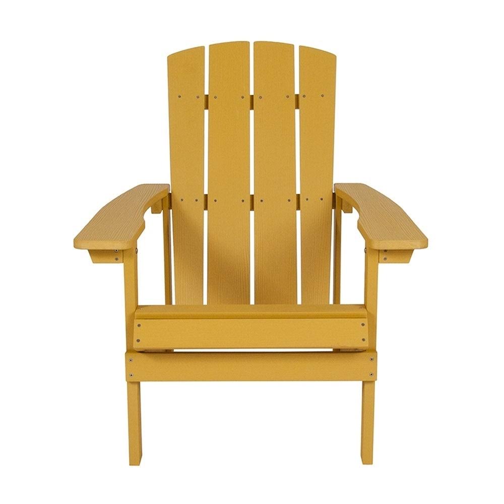 Yellow Faux Wood Adirondack Patio Chair O186375