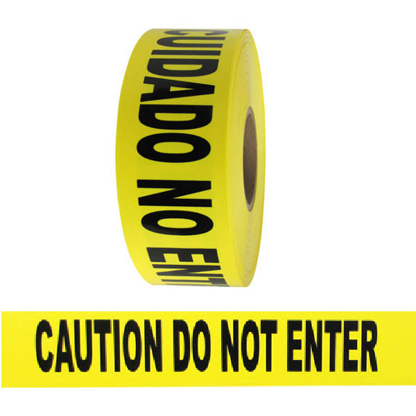Caution Do Not Enter Yellow 3 Mil Non Adhesive Barricade Tape 8 Roll/Case J545