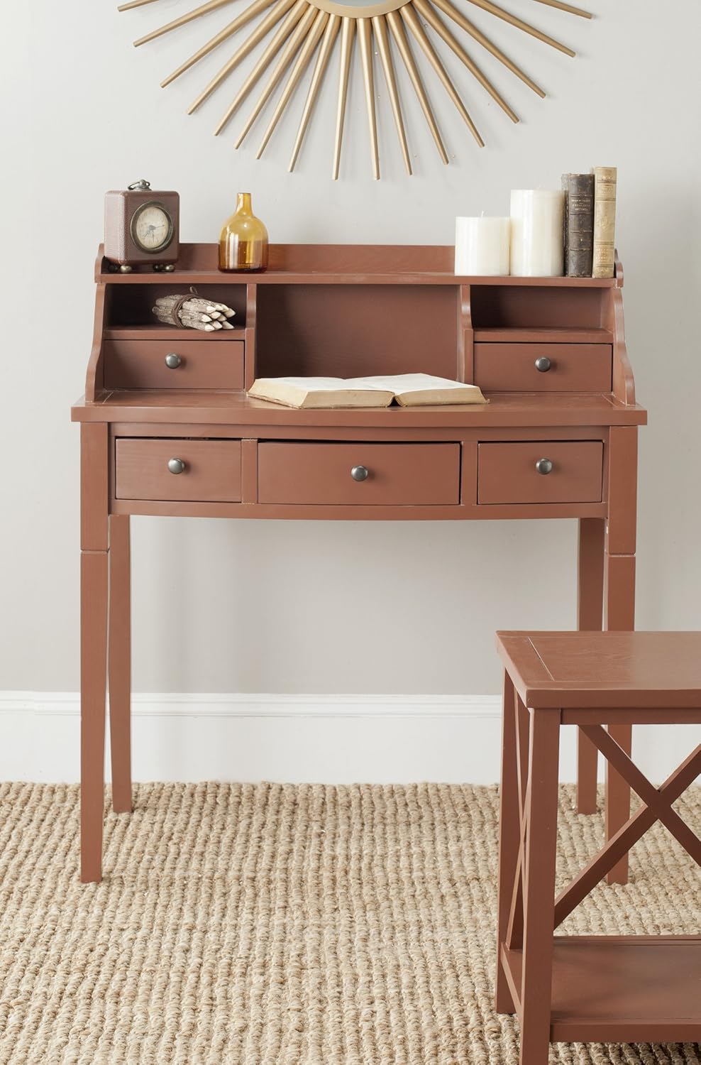 Distressed Black Writing Desk S205771