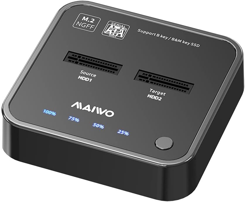 M.2 SATA/NVMe Docking Station, USB C 10Gbps Clone Duplicator, with SD Express Card Base E970