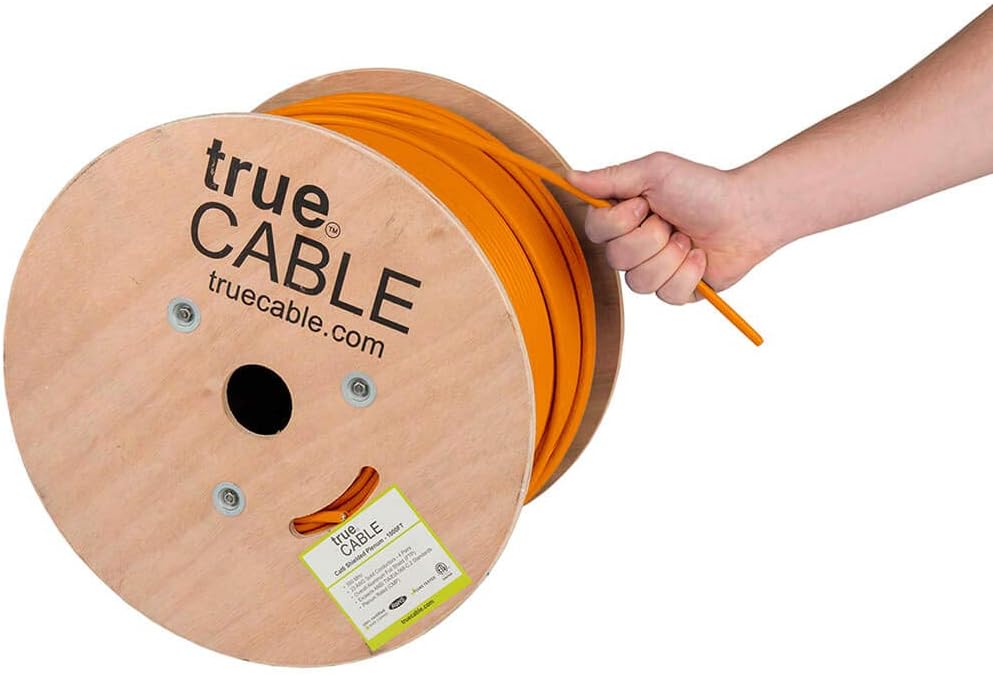 1000ft White 23AWG Solid Bare Copper Bulk Ethernet Cable X36892