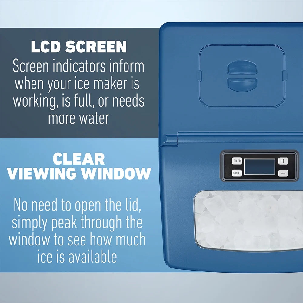 Blue Countertop Portable Ice Maker G694
