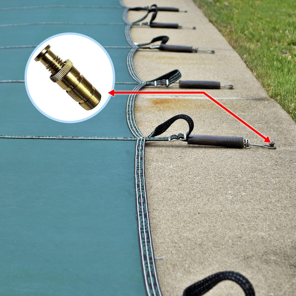 Pool Safety Cover Brass Anchors for Concrete and Pavers - 25 Pack R97765