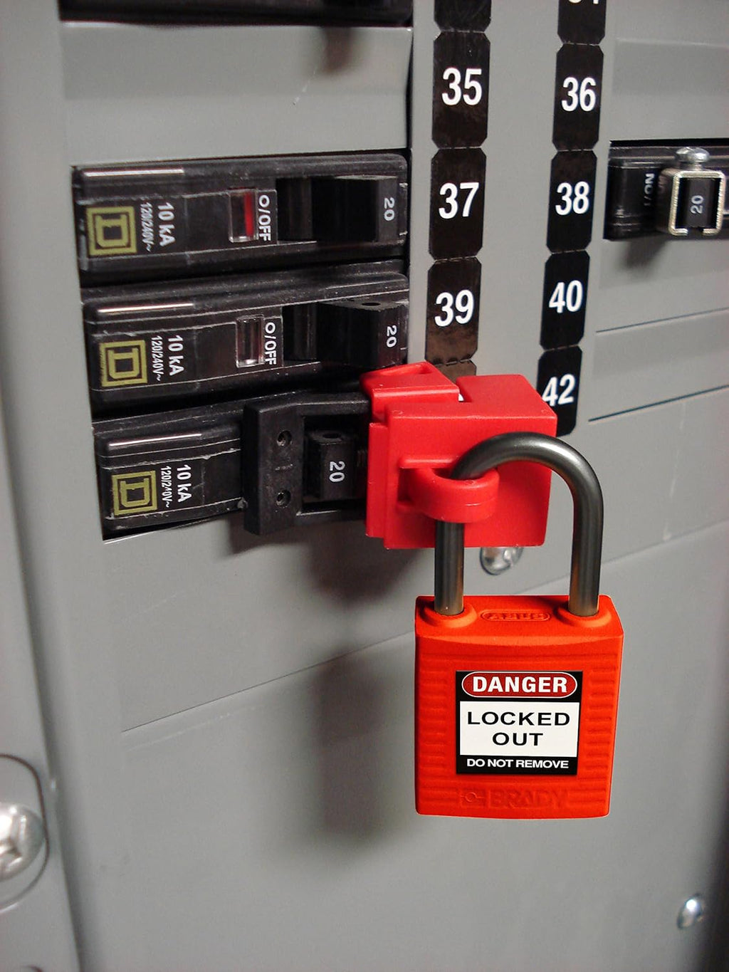 Red Pack of 2 Lockout Tagout Pouch Kit with 2 Safety Padlocks M426