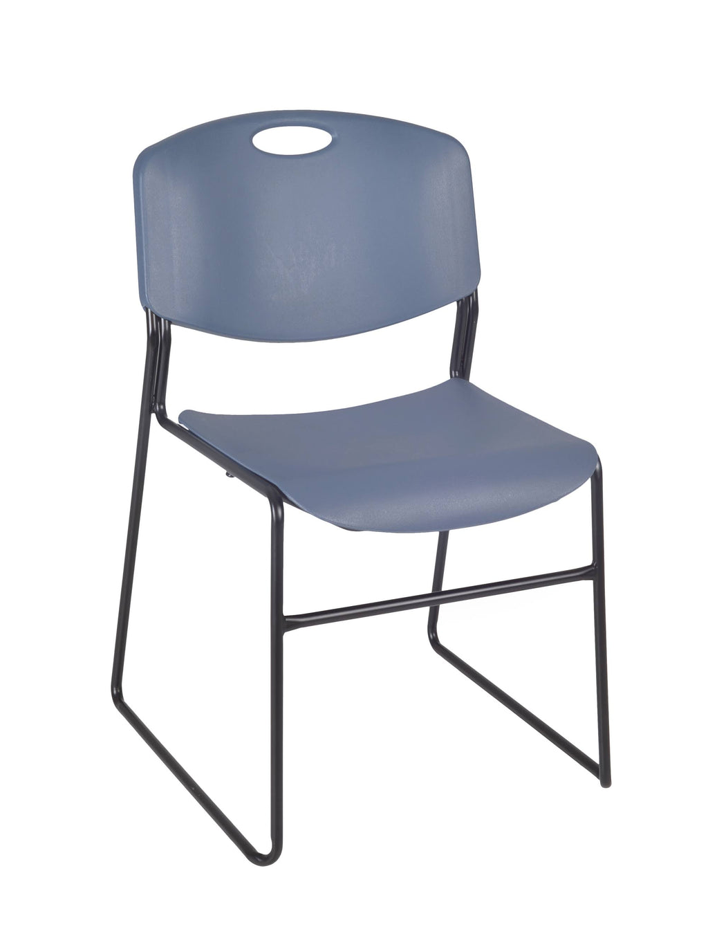 Mahogany Black Round Breakroom Table with 4 Stack Chairs V622