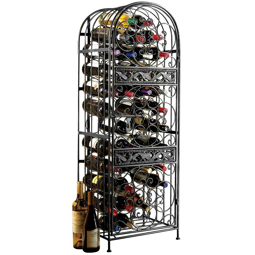 45 Bottle Wrought Iron Wine Jail I644