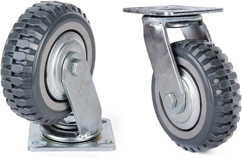 Heavy Duty Swivel Caster Wheels 4 Packs, 2 w/brake, 2 w/o M254599