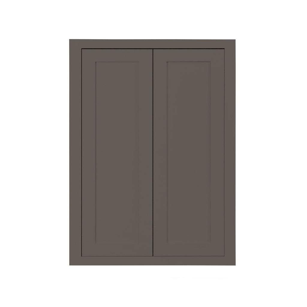 24 inch Wide Kitchen Cabinet Dark Gray Inset Shaker Double Door J4862