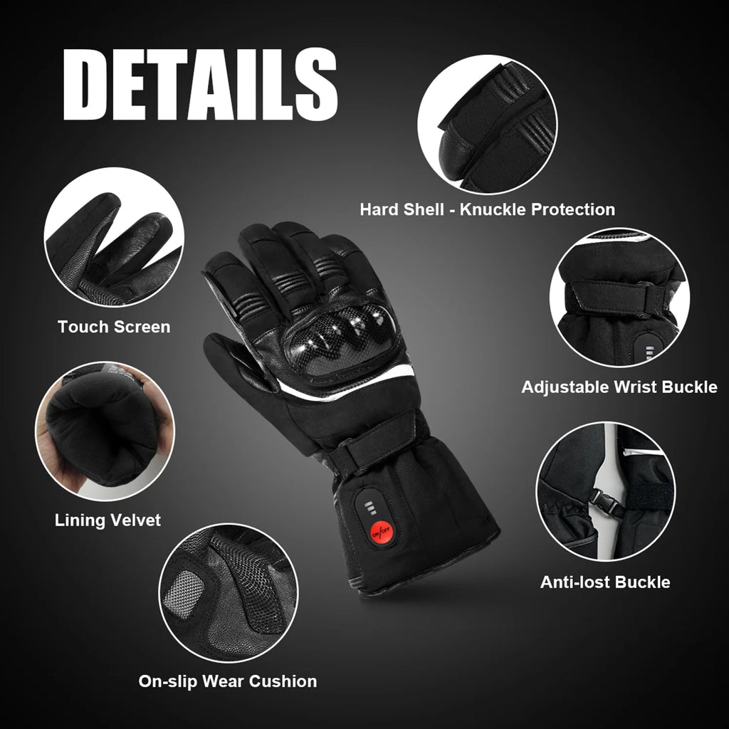 Heated Motorcycle Gloves XS-3XL S269
