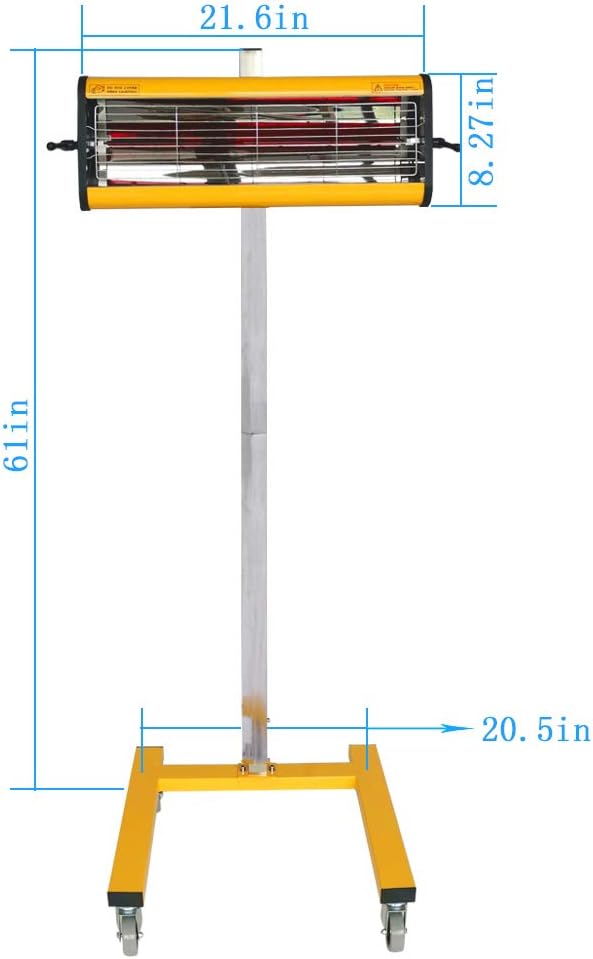 Infrared Paint Curing Lamp 110V 1KW Short Wave Heater I856
