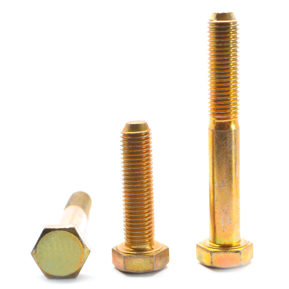 5/16-18 x 1 Coarse Thread Grade 5 Hex Cap Screw (Bolt) - Yellow Cadmium Plated Medium Carbon Steel Y238