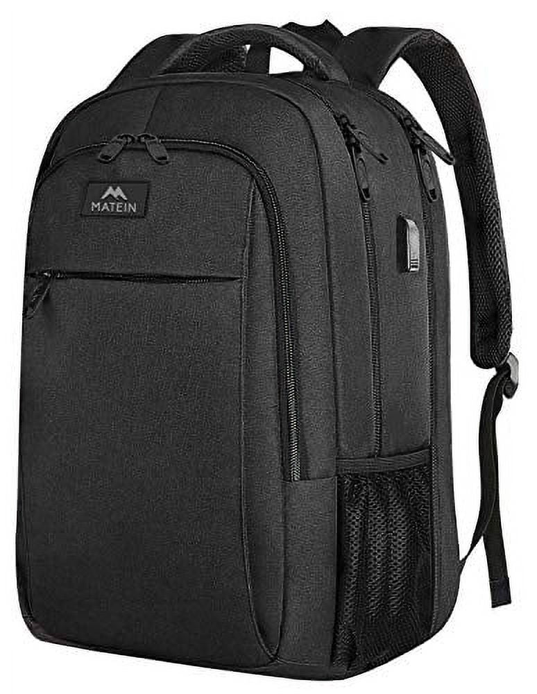 Extra Large Anti Theft USB Travel Laptop Backpack, Black F3366