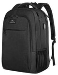 Extra Large Anti Theft USB Travel Laptop Backpack, Black F3366