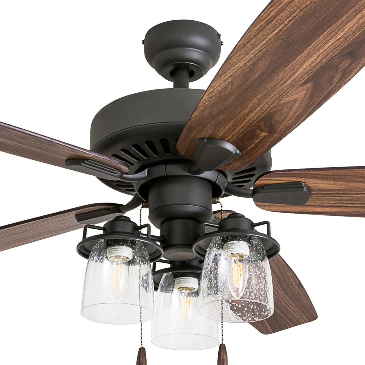 Bronze 60-Inch LED Ceiling Fan with Pull Chains E452