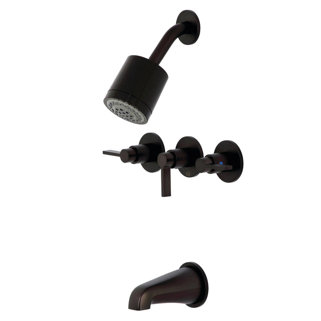 Oil Rubbed Bronze Three-Handle Tub and Shower Faucet Z9751