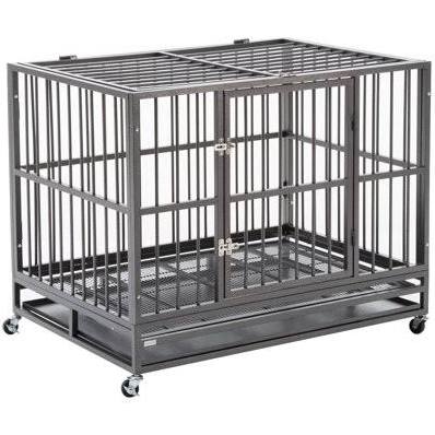 42 inch Metal Dog Cage Crate Kennel with Tray M2846
