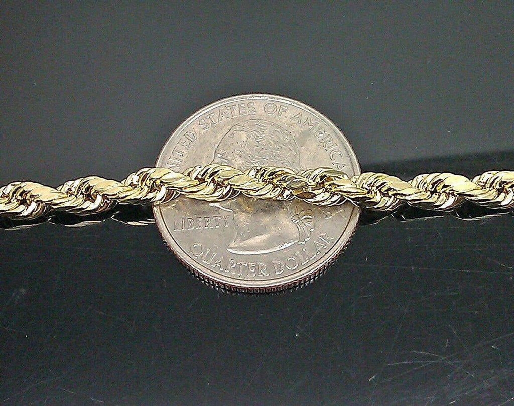 10K Yellow Gold Rope Chain 4mm 30 Inches A689
