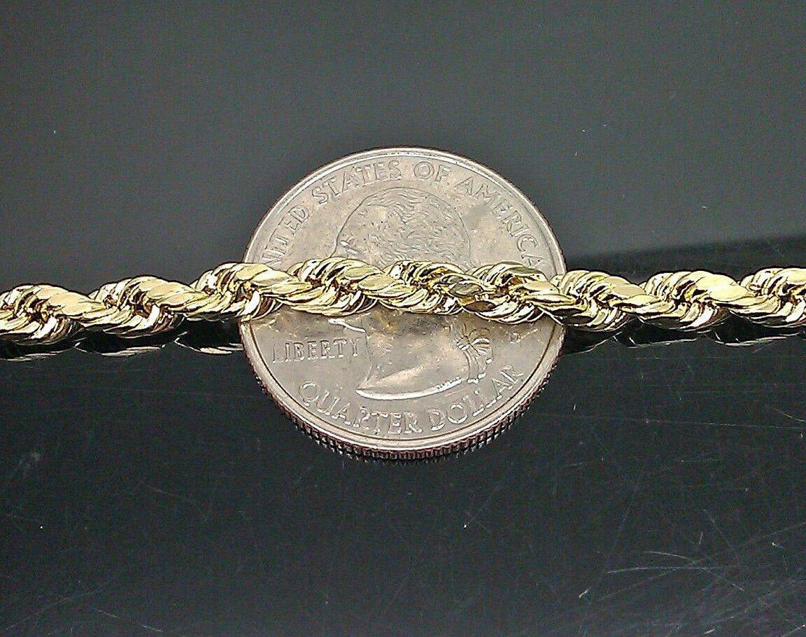 10K Yellow Gold Rope Chain 4mm 30 Inches A689