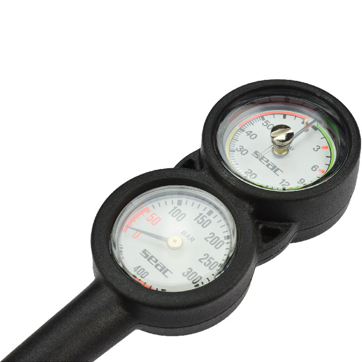 Black/Red Console Pressure Gauge & Depth Gauge X679