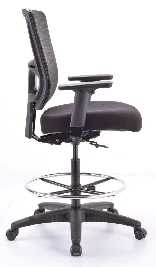 Black Mesh Fabric Extended Height Stool X2021