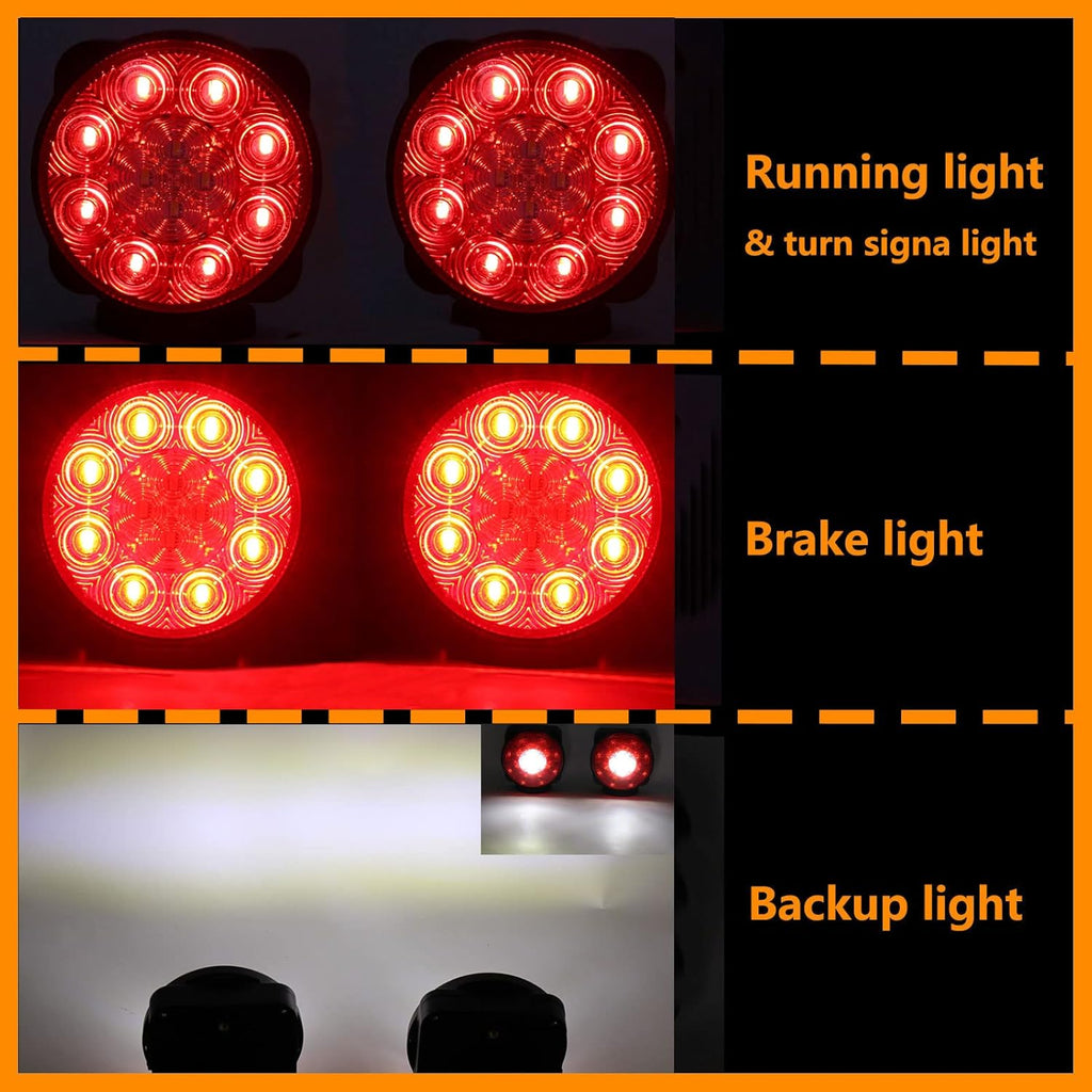 Magnetic Wireless Trailer Towing LED Light Kit with 7 Pin Transmitter Connectors Rechargeable Battery S438950