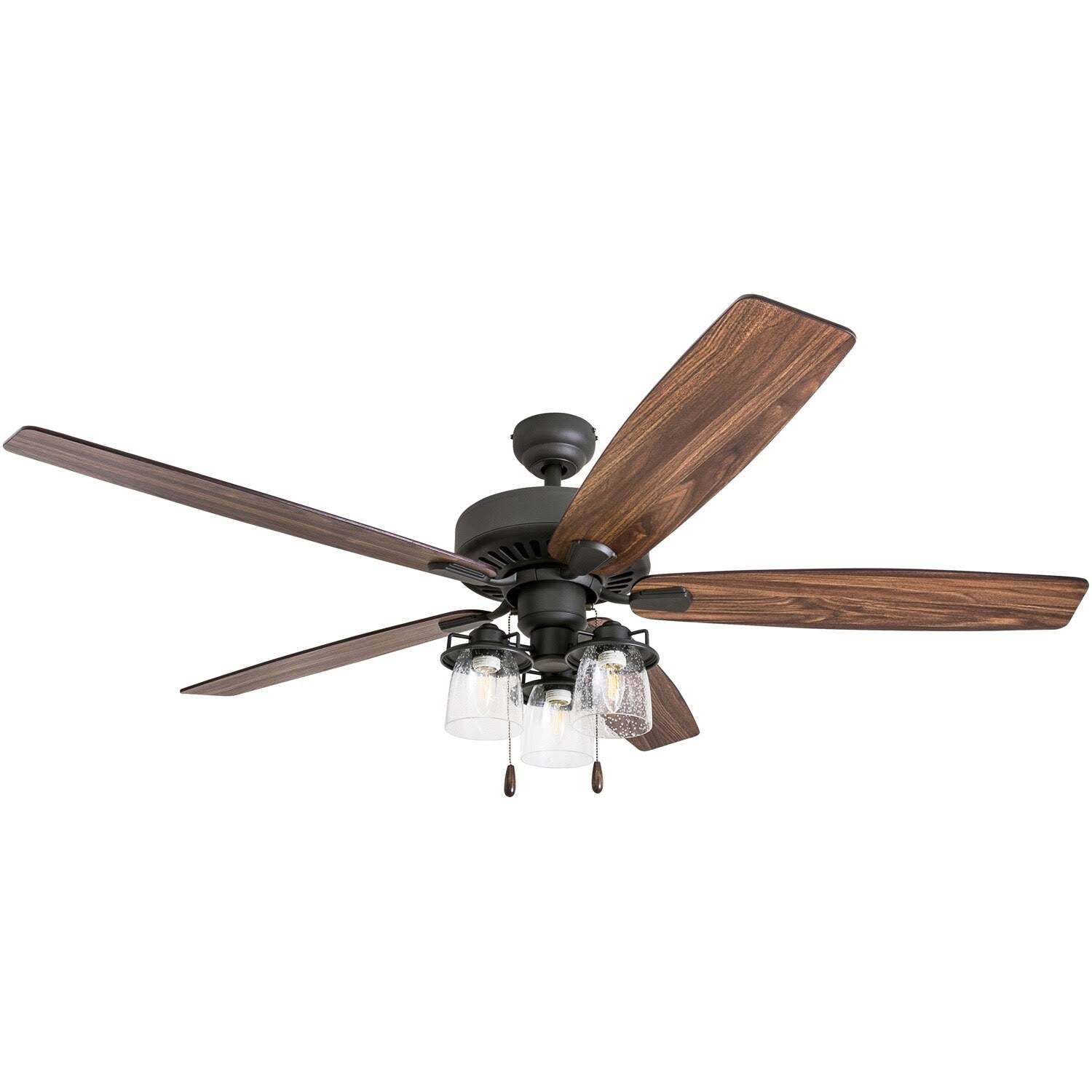 Bronze 60-Inch LED Ceiling Fan with Pull Chains E452