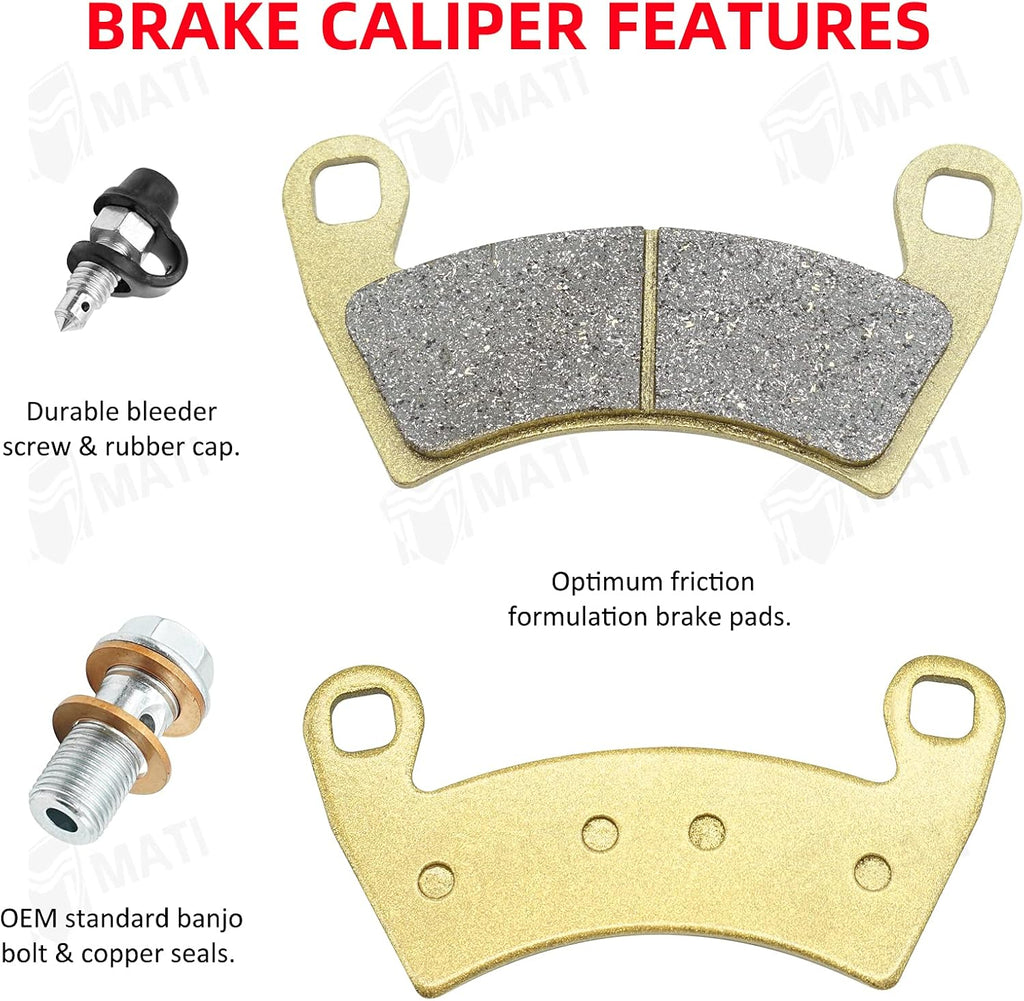 Front Left Right Brake Caliper Set with Pads without Mounting Bracket Pack of 2 A63306