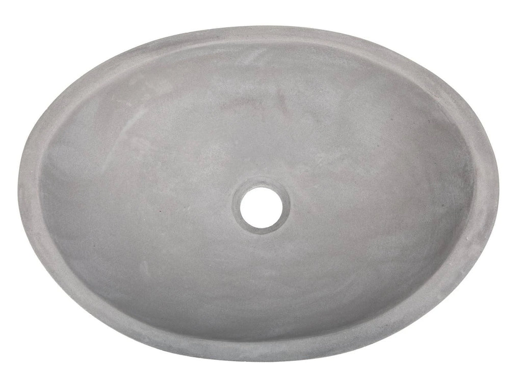 Concrete Canoe Vessel Sink in Dark Gray U8218