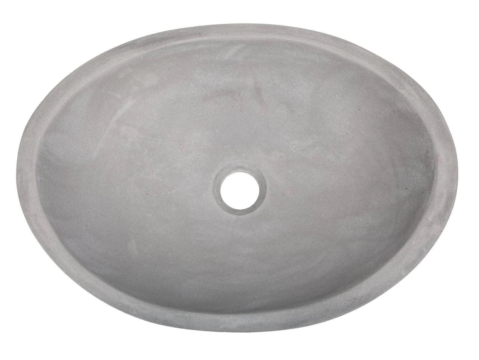 Concrete Canoe Vessel Sink in Dark Gray U8218