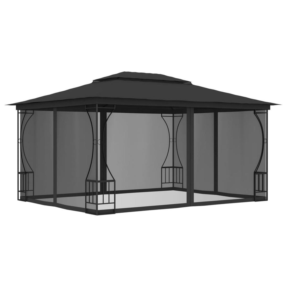 Anthracite Gazebo with Nets Y422