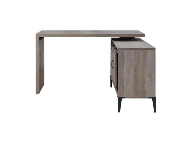 Gray Oak Writing Desk with USB Z192202