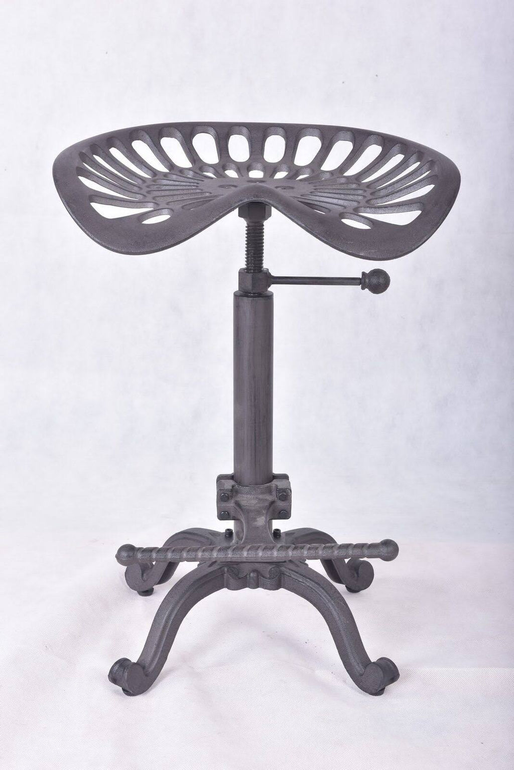 Rustic Industrial Farmhouse Tractor Seat Adjustable Bar Stool S7112