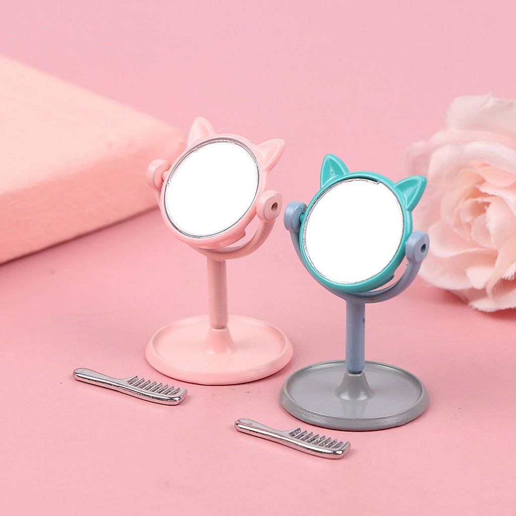 1/12 Mini Rabbit Ears Mirror Dollhouse Furniture N944006
